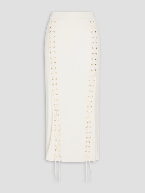 Zimmermann Dresses & Skirts - ZIMMERMANN
Lace-up ribbed-knit midi skirt